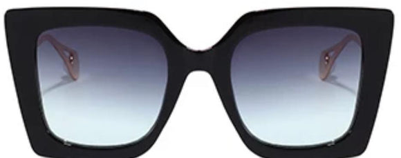 Coco UV400 Sunglasses. With Gold And Pearl Frame. Blue Graduating Lenses.